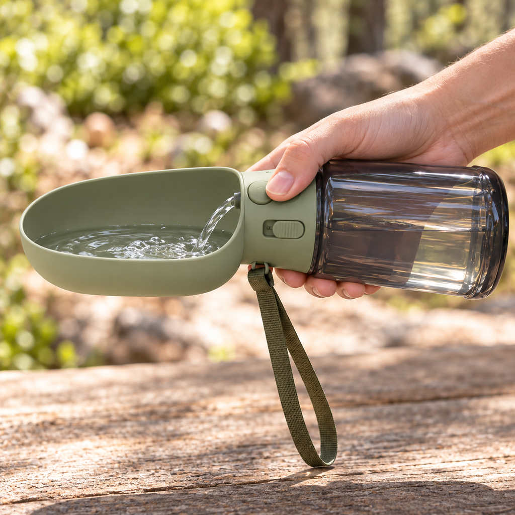 Zelvoripets™ TrailSip Fold-Out Dog Water Bottle