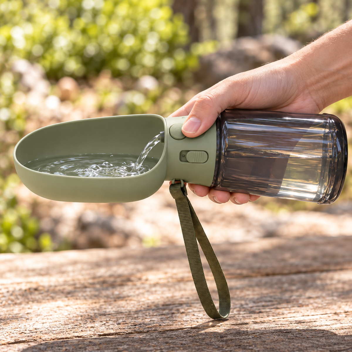 Zelvoripets™ TrailSip Fold-Out Dog Water Bottle