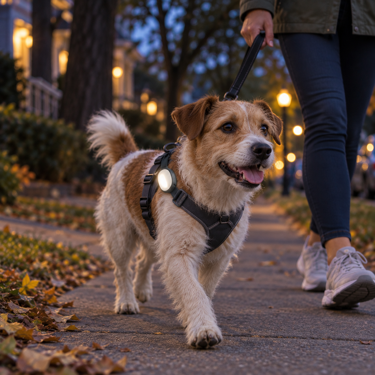 Zelvoripets™ TrailHalo™ Rechargeable LED Safety Clip for Dogs