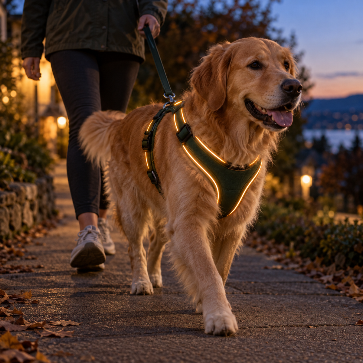 Zelvoripets™ NightTrail Rechargeable LED Dog Harness