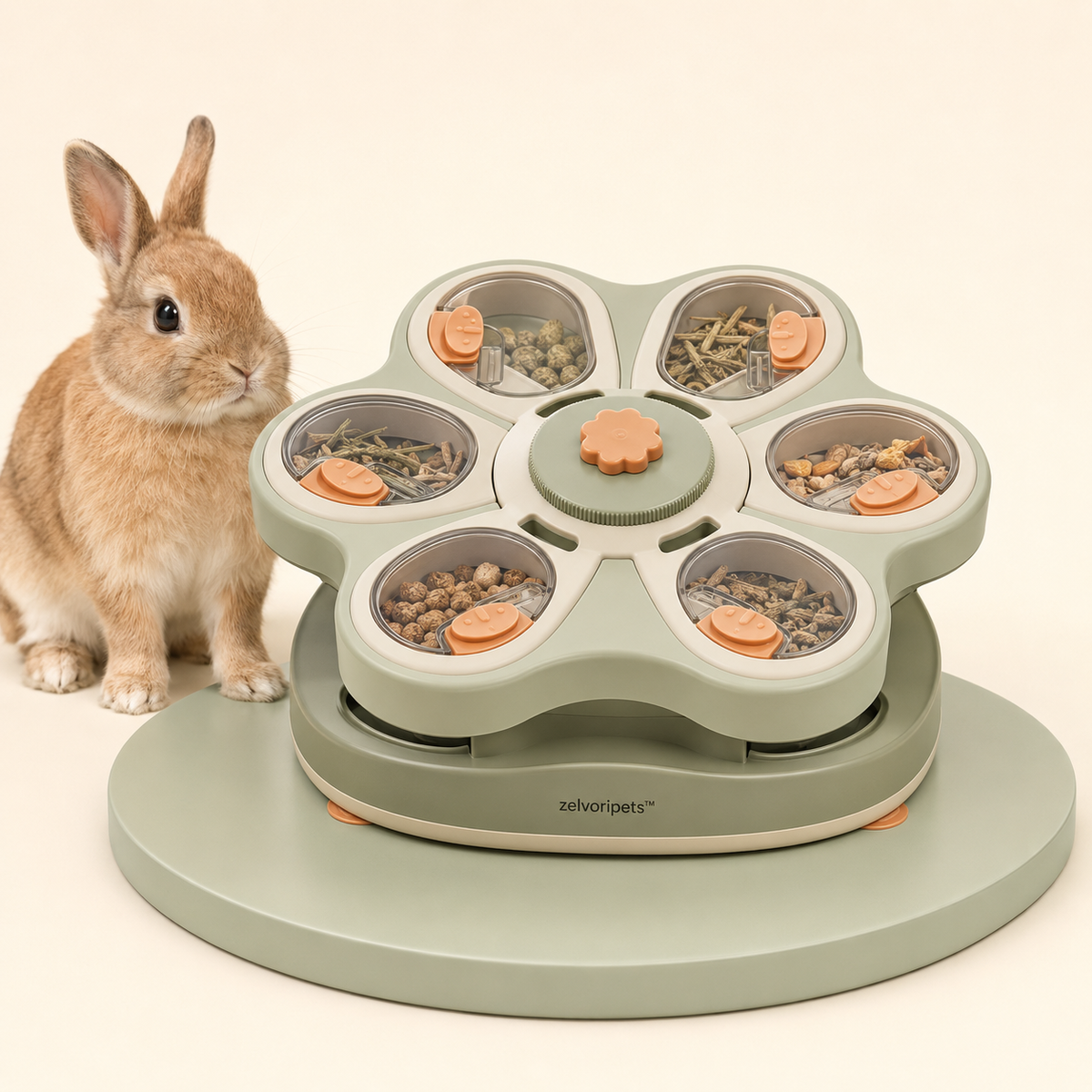 Zelvoripets™ PetalQuest Rotating Forage Puzzle