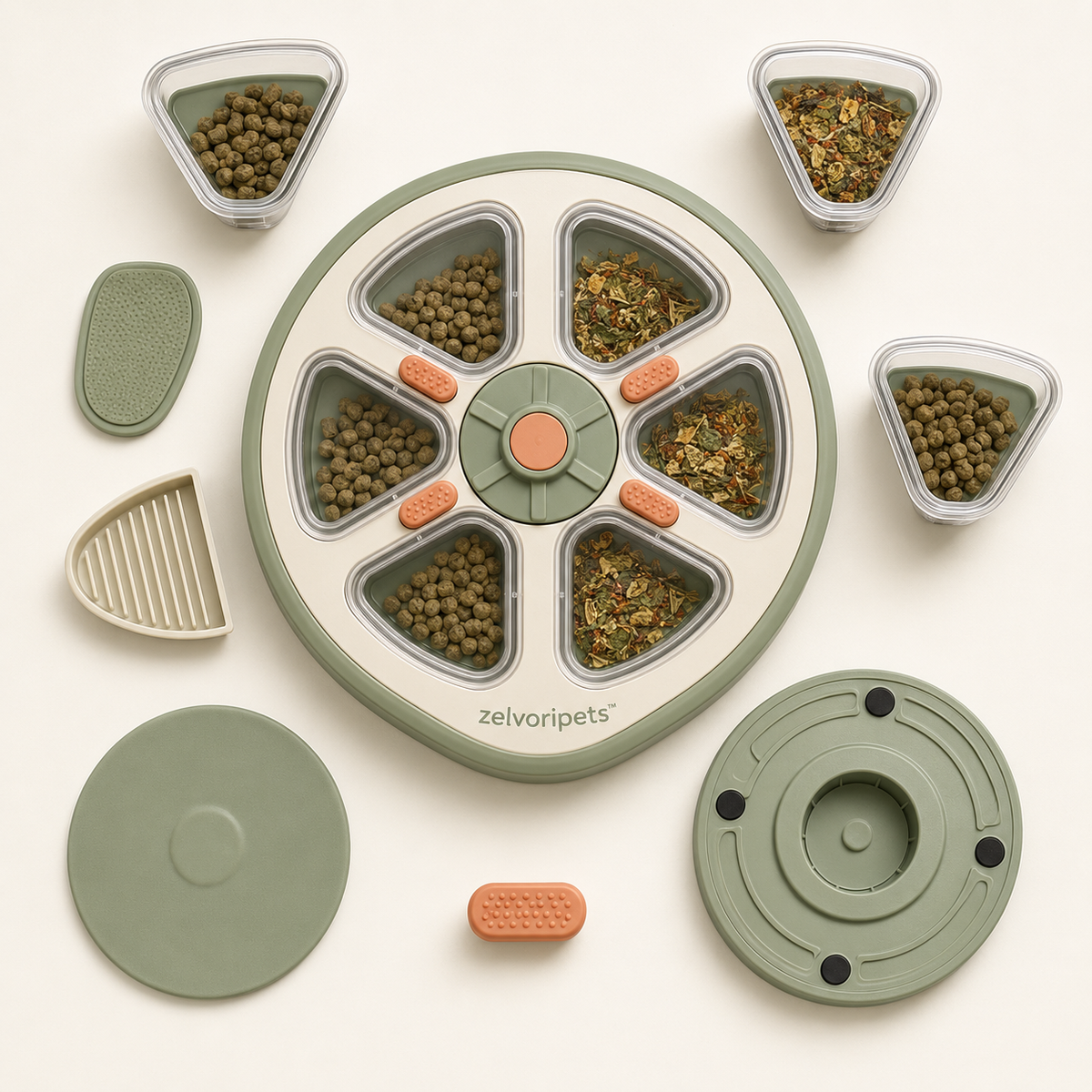 Zelvoripets™ PetalQuest Rotating Forage Puzzle