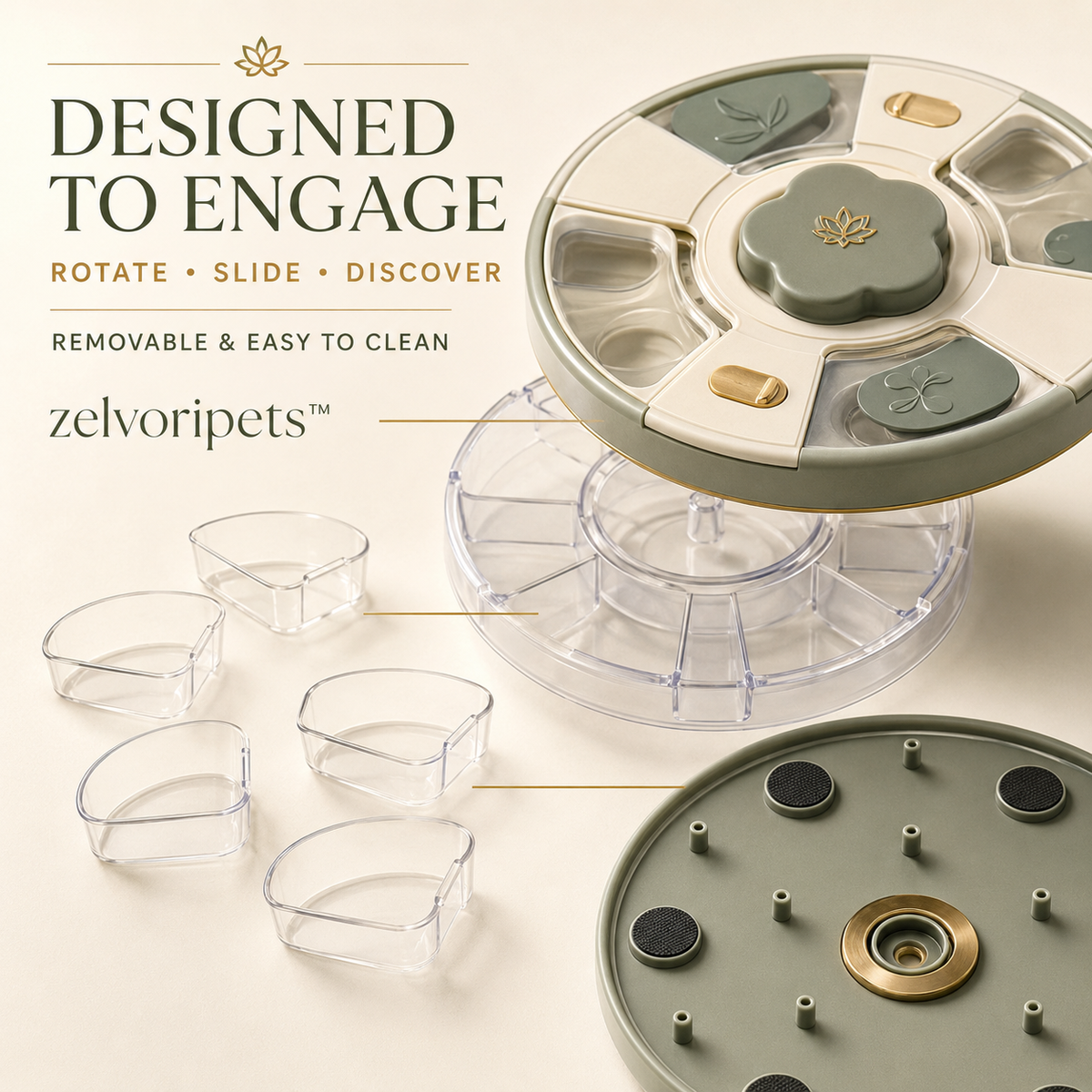 Zelvoripets™ PetalQuest Rotating Forage Puzzle