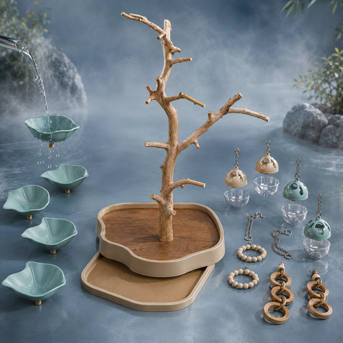 Zelvoripets™ BranchBloom Interactive Foraging Perch for Pet Birds