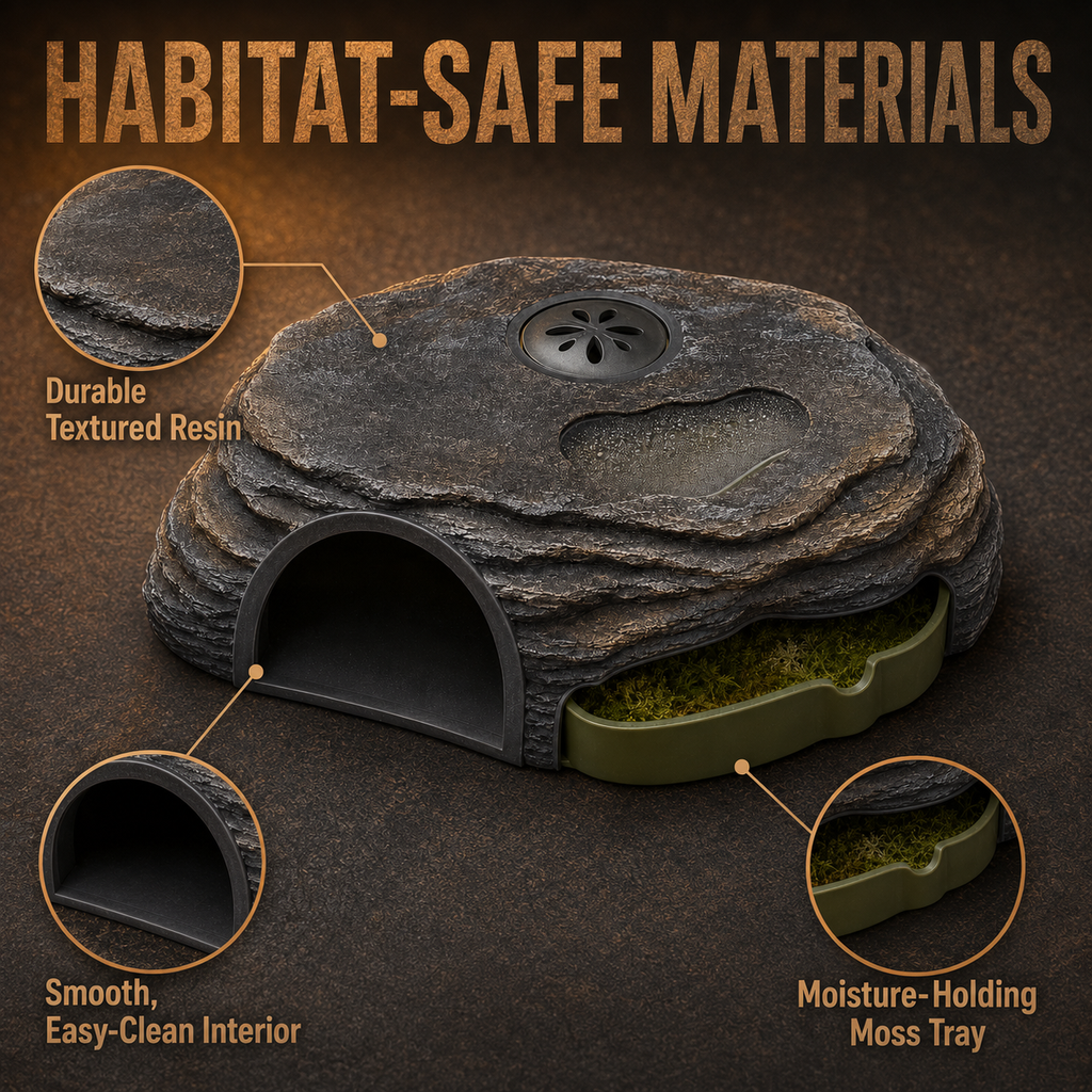 Zelvoripets™ DewStone Microclimate Hide for Geckos
