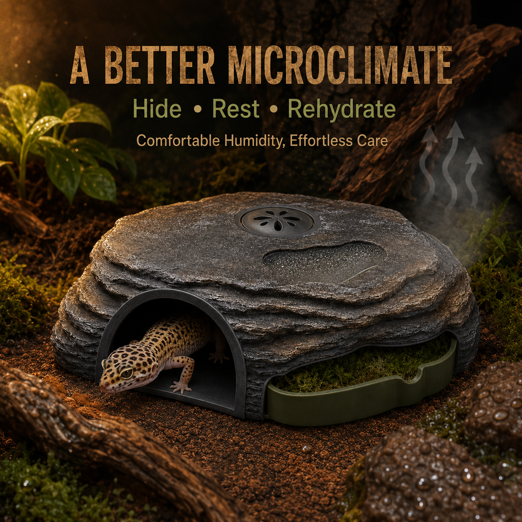 Zelvoripets™ DewStone Microclimate Hide for Geckos